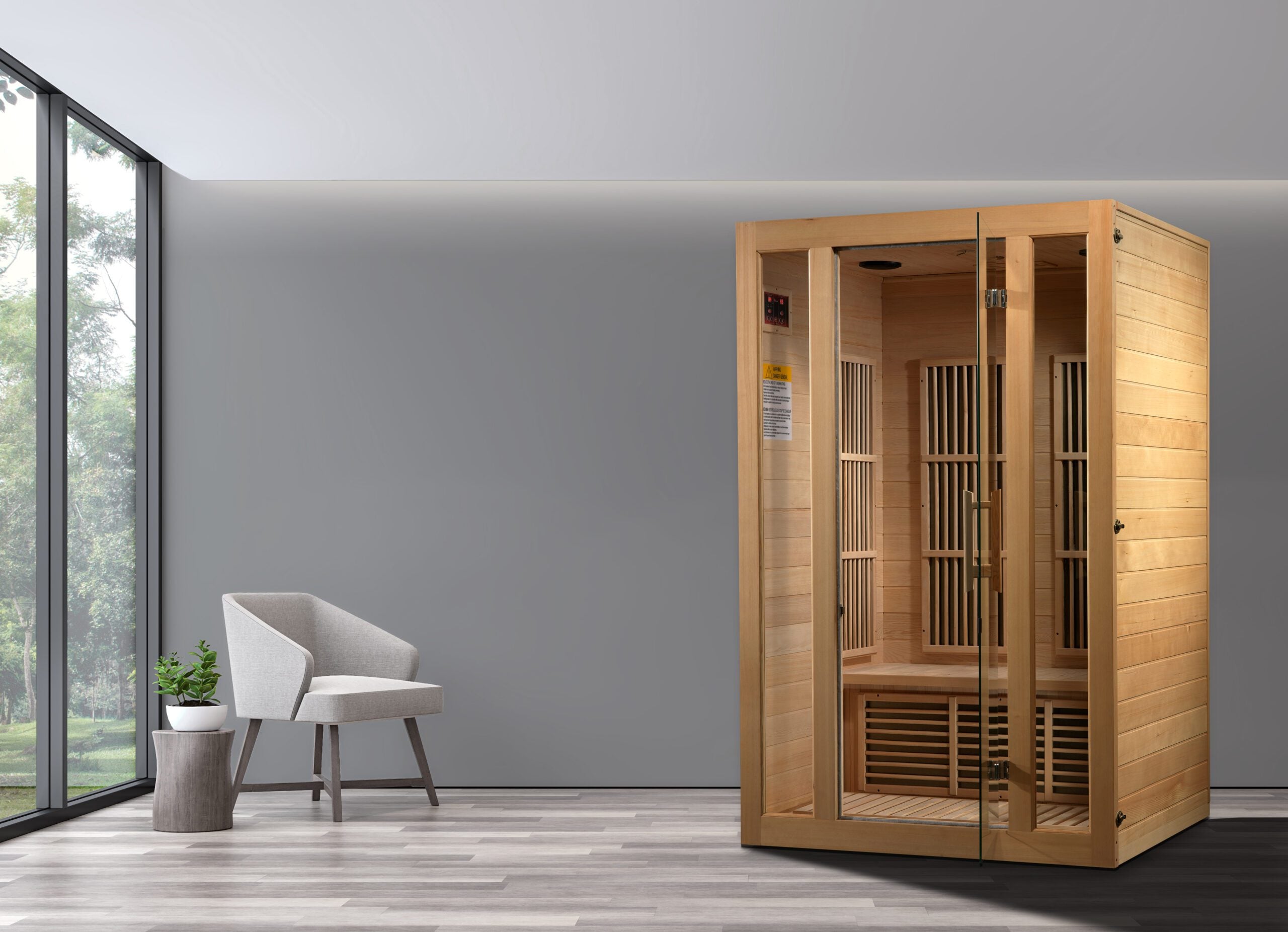 Maxxus Saunas Seattle Carbon Far Infrared Indoor Sauna for 2 Persons, Hemlock Wood (MX-J206-01)