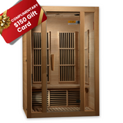 Maxxus Saunas Seattle Carbon Far Infrared Indoor Sauna for 2 Persons, Hemlock Wood (MX-J206-01)