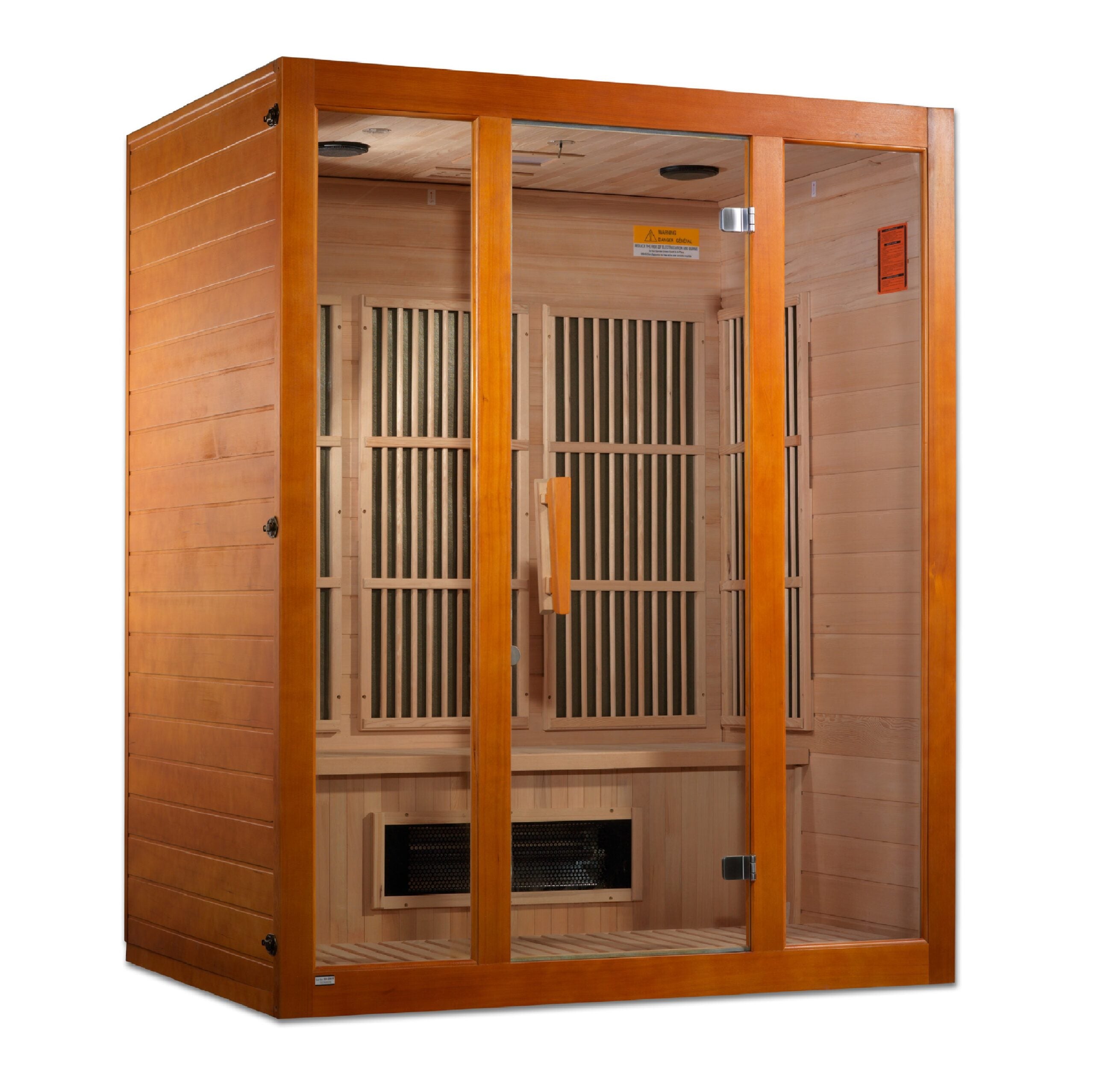 Maxxus "Alpine" Indoor Dual Technology Low EMF FAR IR Indoor Sauna, Natural Hemlock (MX-J306-02S)