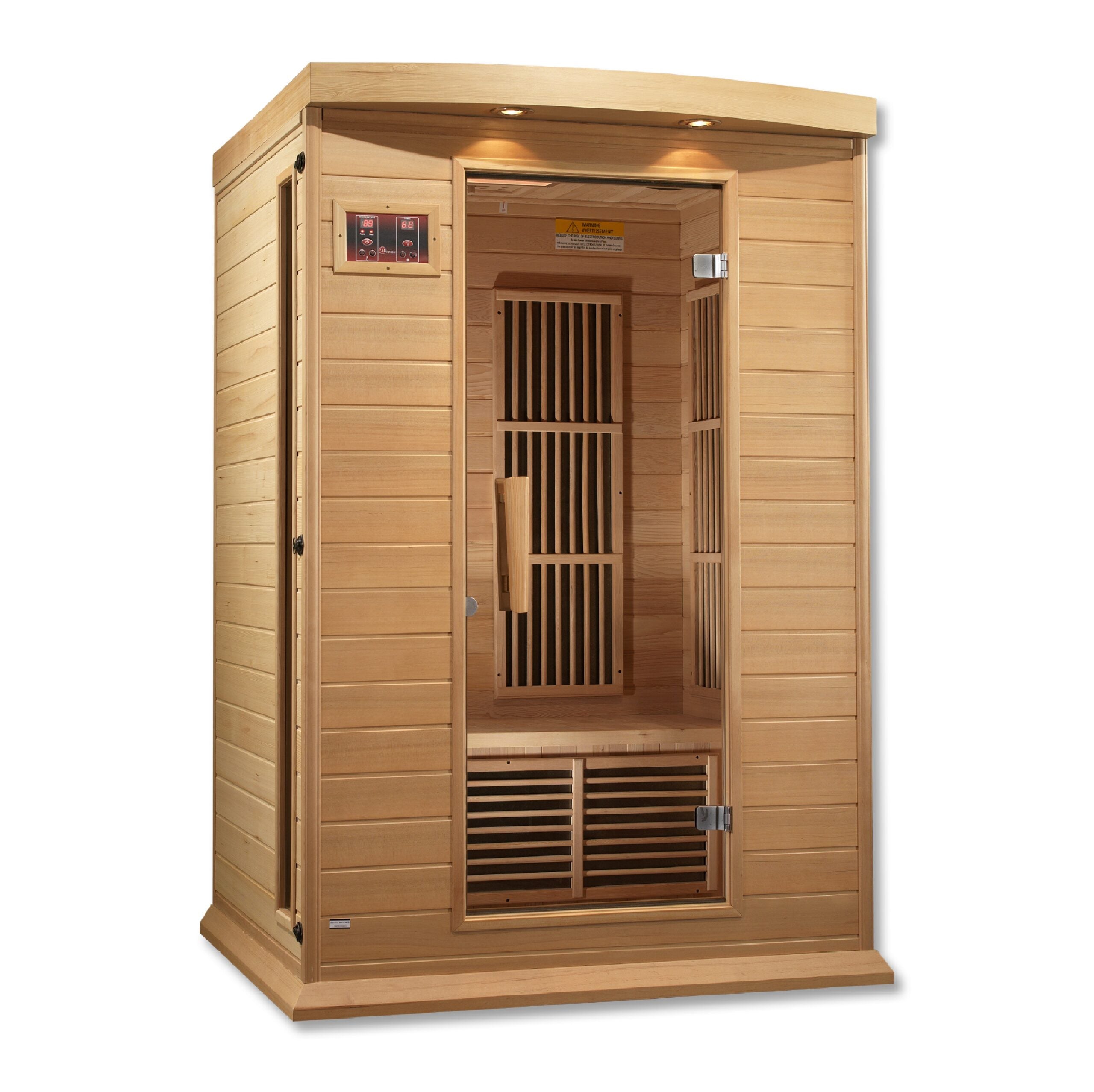 Maxxus 2-Person Near Zero EMF Infrared Indoor Sauna, Canadian Hemlock (MX-K206-01-ZF)