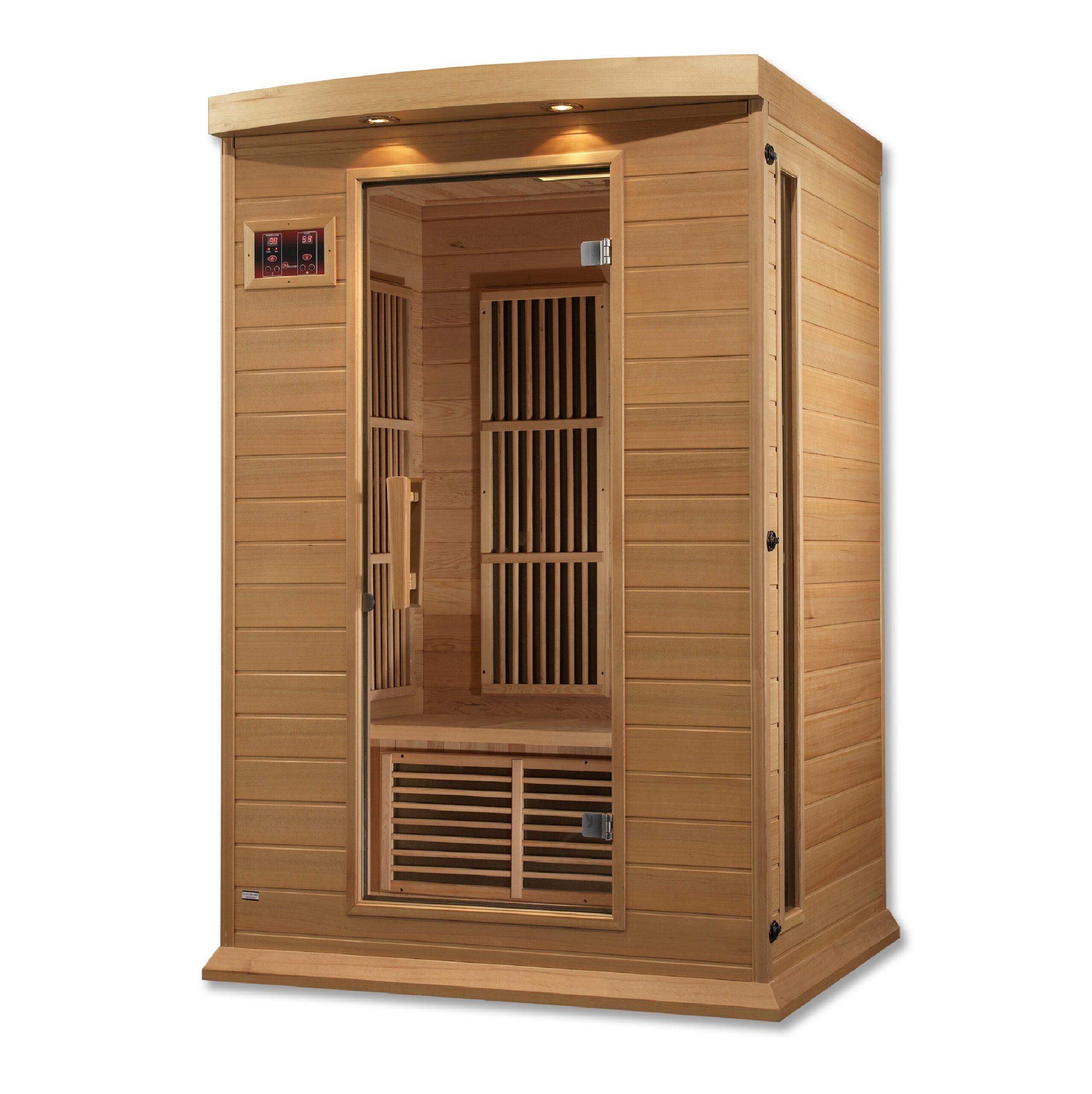 Maxxus 2-Person Near Zero EMF Infrared Indoor Sauna, Canadian Hemlock (MX-K206-01-ZF)