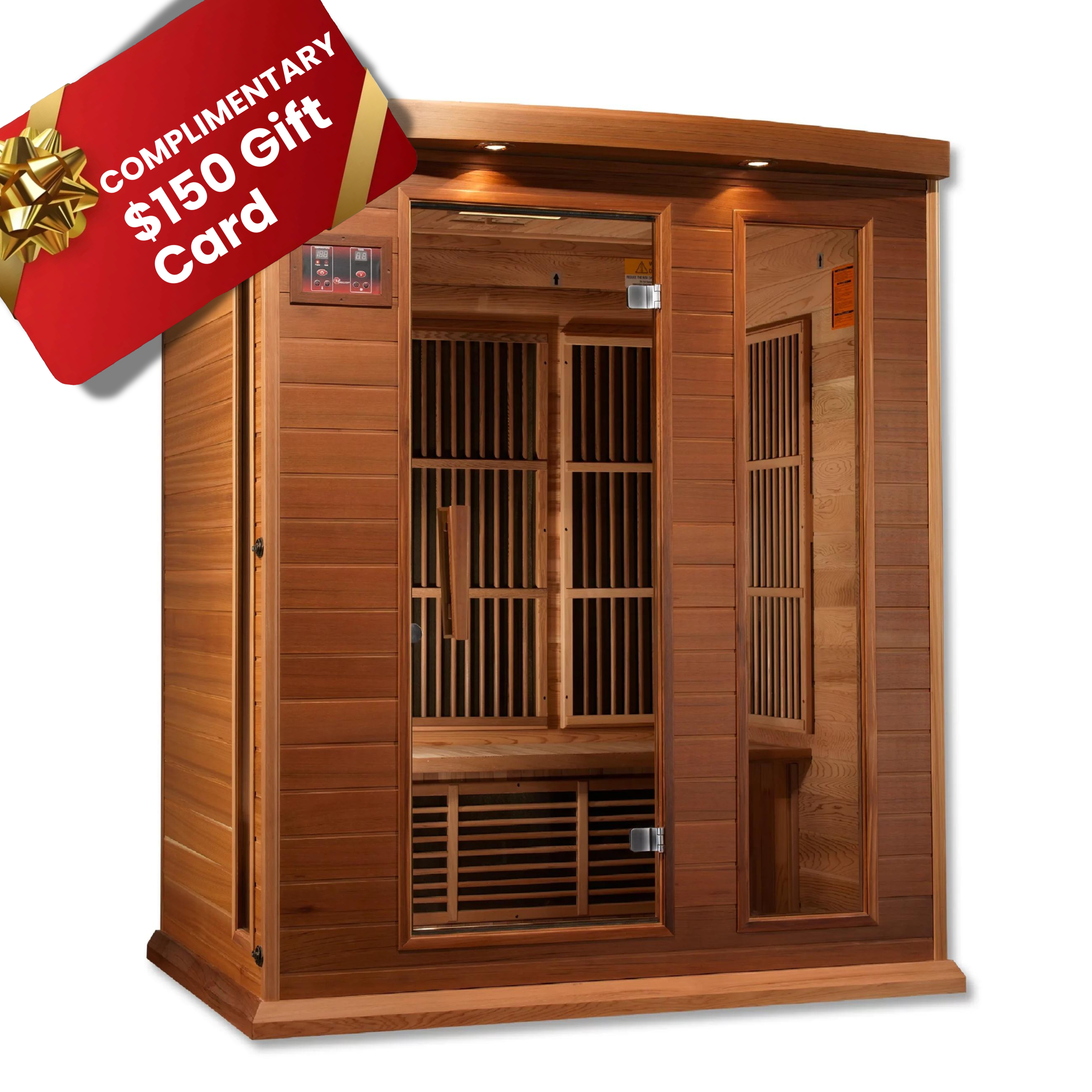 Maxxus Low EMF FAR Infrared Indoor Sauna Canadian Red Cedar (MX-K306-01-CED)