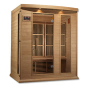 Maxxus 3 Person Hemlock Near Zero EMF FAR Infrared Indoor Sauna, Canadian Hemlock (MX-K306-01-ZF)