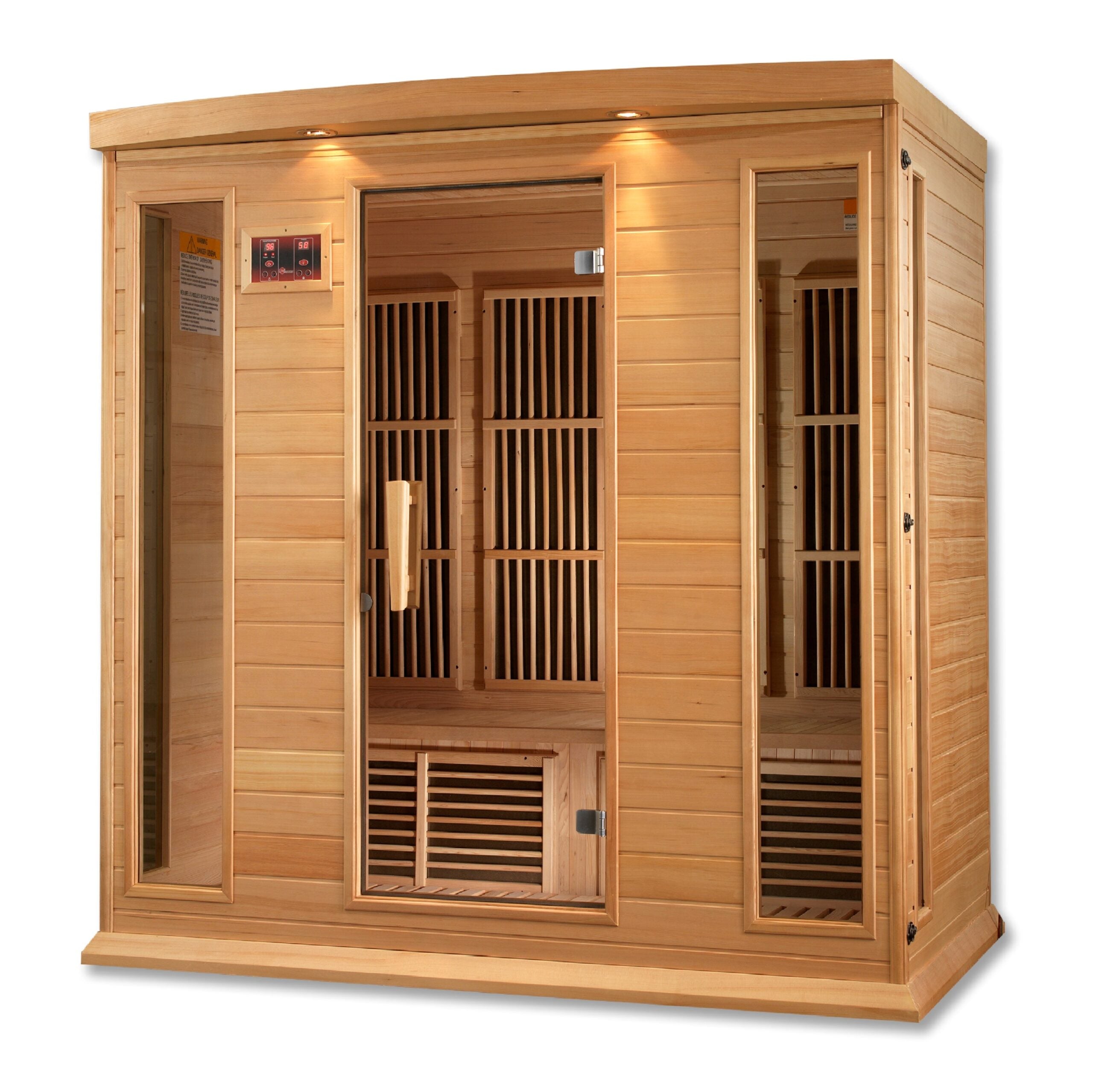 Maxxus 4 Person Low EMF FAR Infrared Dry Indoor Sauna in Canadian Hemlock (MX-K406-01)