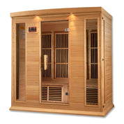 Maxxus 4 Person Near Zero EMF FAR Infrared Indoor Sauna, Canadian Hemlock (MX-K406-01-ZF)