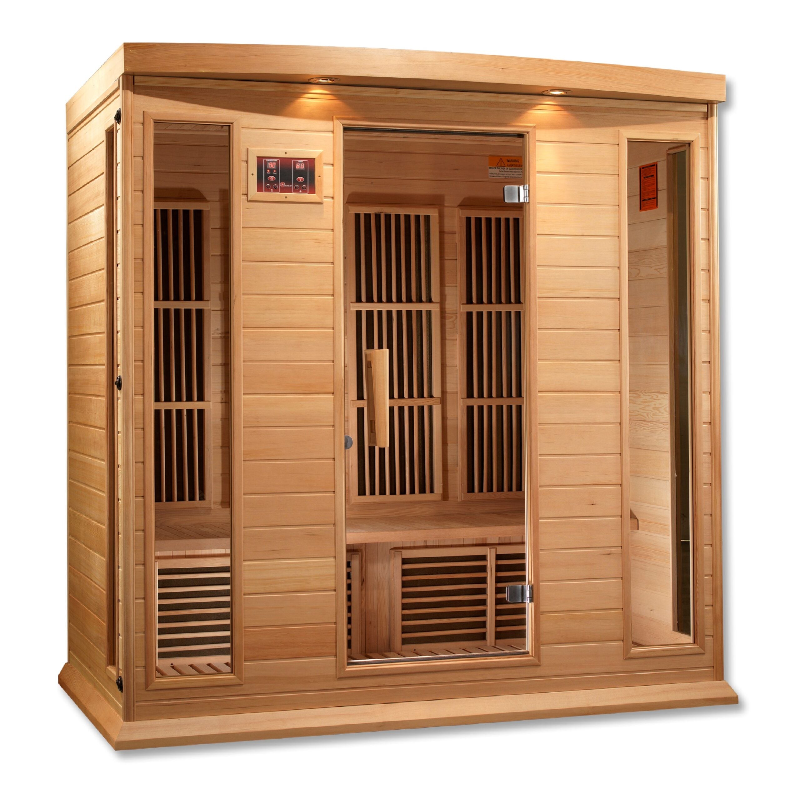 Maxxus 4 Person Near Zero EMF FAR Infrared Indoor Sauna, Canadian Hemlock (MX-K406-01-ZF)