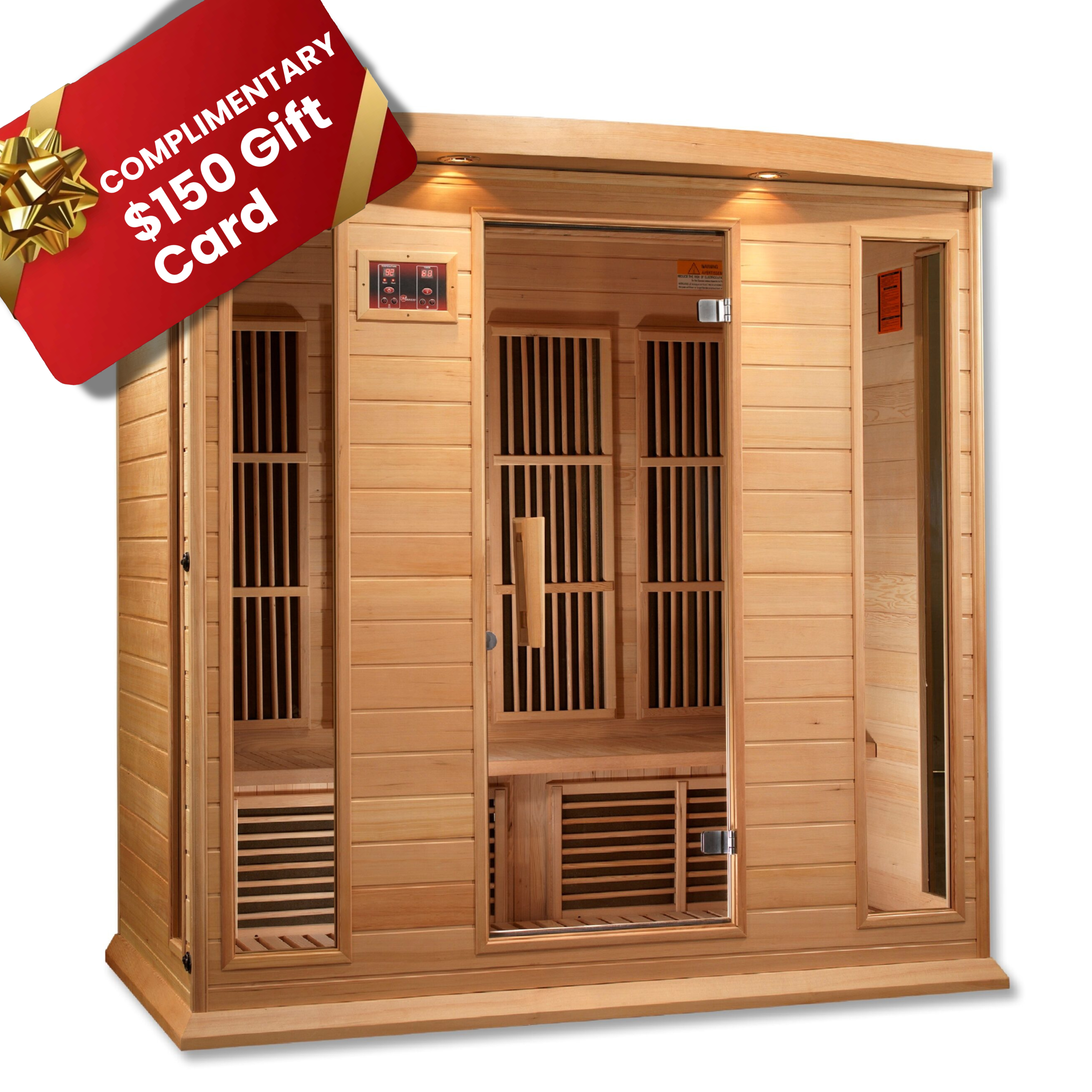 Maxxus 4 Person Near Zero EMF FAR Infrared Indoor Sauna, Canadian Hemlock (MX-K406-01-ZF)