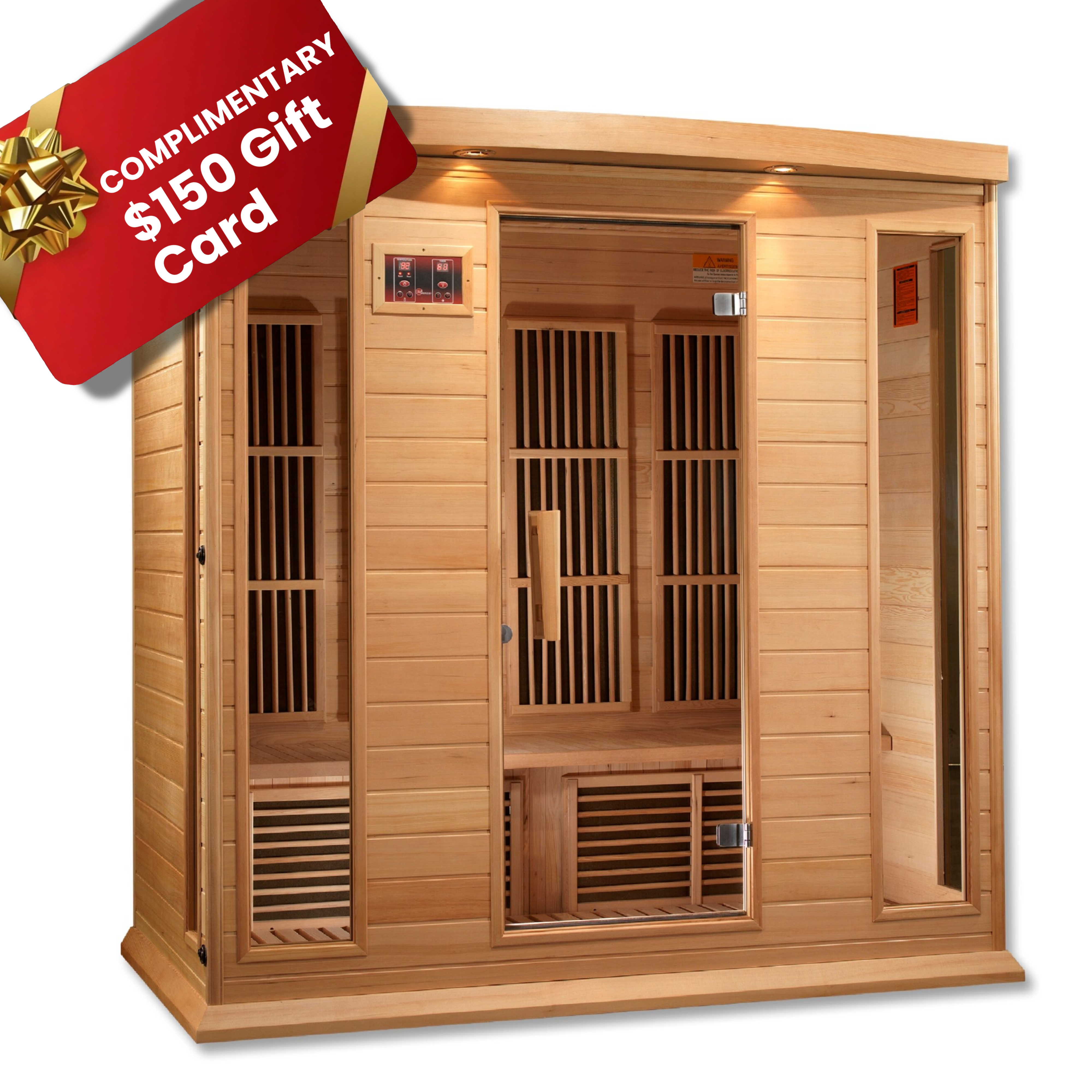 Maxxus 4 Person Low EMF FAR Infrared Dry Indoor Sauna in Canadian Hemlock (MX-K406-01)