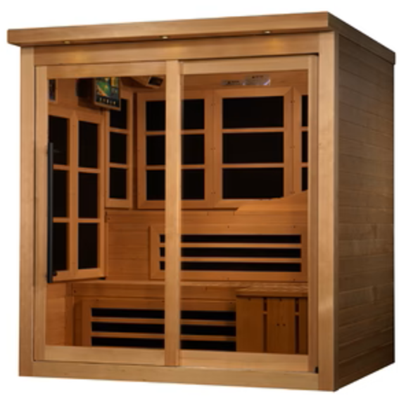 Golden Designs Near Zero EMF Far Infrared Indoor Sauna, Natural Hemlock (GDI-6996-02)