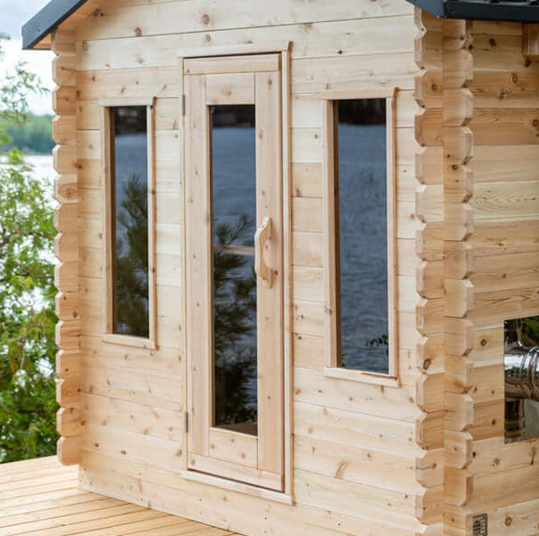 Dundalk Leisurecraft CT Georgian Cabin Cedar Traditional Steam Sauna, Outdoor/Indoor (CTC88E)