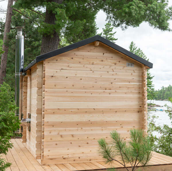 Dundalk Leisurecraft CT Georgian Cabin Cedar Traditional Steam Sauna, Outdoor/Indoor (CTC88E)