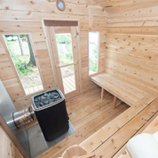 Dundalk Leisurecraft CT Georgian Cabin Cedar Traditional Steam Sauna, Outdoor/Indoor (CTC88E)