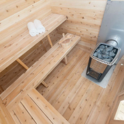 Dundalk Leisurecraft CT Georgian Cabin Cedar Traditional Steam Sauna, Outdoor/Indoor (CTC88E)