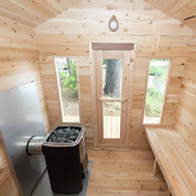 Dundalk LeisureCraft Canadian Timber Georgian Cabin Cedar Traditional Steam Sauna, Outdoor/Indoor (CTC88W)