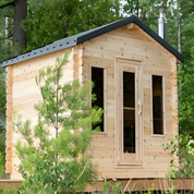 Dundalk LeisureCraft Canadian Timber Georgian Cabin Cedar Traditional Steam Sauna, Outdoor/Indoor (CTC88W)