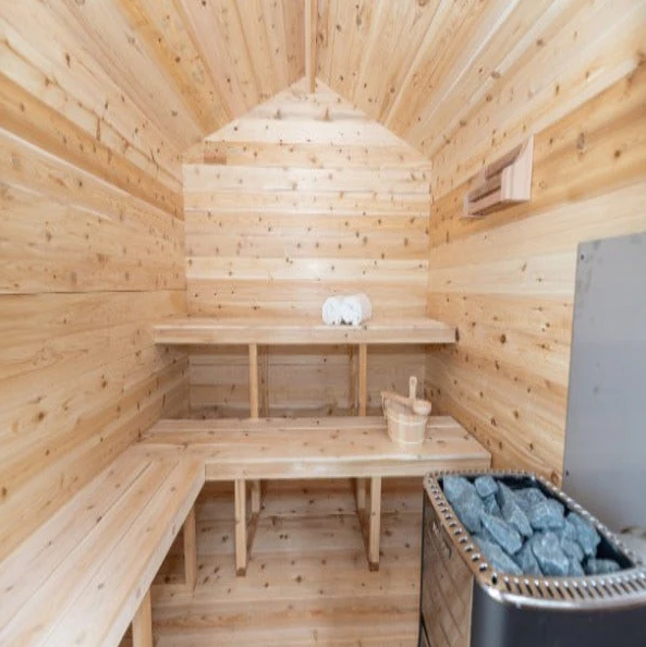 Dundalk LeisureCraft Canadian Timber Georgian Cabin Cedar Traditional Steam Sauna, Outdoor/Indoor (CTC88W)