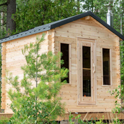 Dundalk Leisurecraft CT Georgian Cabin Cedar Traditional Steam Sauna, Outdoor/Indoor (CTC88E)