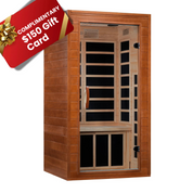 Dynamic Saunas Avila 1-2 Person Low EMF FAR Infrared Indoor Sauna, Natural Hemlock (DYN-6103-01)