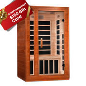 Dynamic Saunas Elite Cardoba 2 Person Ultra Low EMF FAR Infrared Indoor Sauna, Natural Hemlock (DYN-6203-01 Elite)