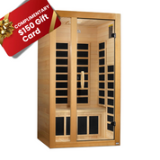 Golden Designs Dynamic Saunas Gracia - 1-2 Person Low EMF FAR Infrared Indoor Sauna, Natural Hemlock (DYN-6119-01)