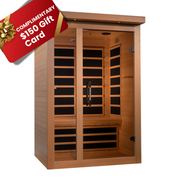 Dynamic Saunas Llumeneres Select Ultra Low EMF 2 Person Indoor Sauna, Natural Hemlock (DYN-6215-02)