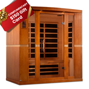 Dynamic Saunas Bergamo Low EMF 4 Person Indoor Sauna, Natural Hemlock (DYN-6440-01)