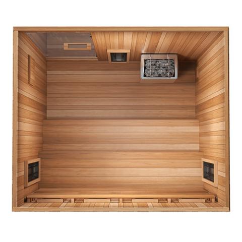 Finnmark 4 Person FD-5 Trinity XL Infrared & Steam Sauna Combo - Complimentary Backrest Included