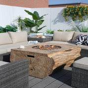 Direct Wicker Moda Furnishings 7-Piece Patio Wicker Furniture,Fire Pit Table And Sofa Set